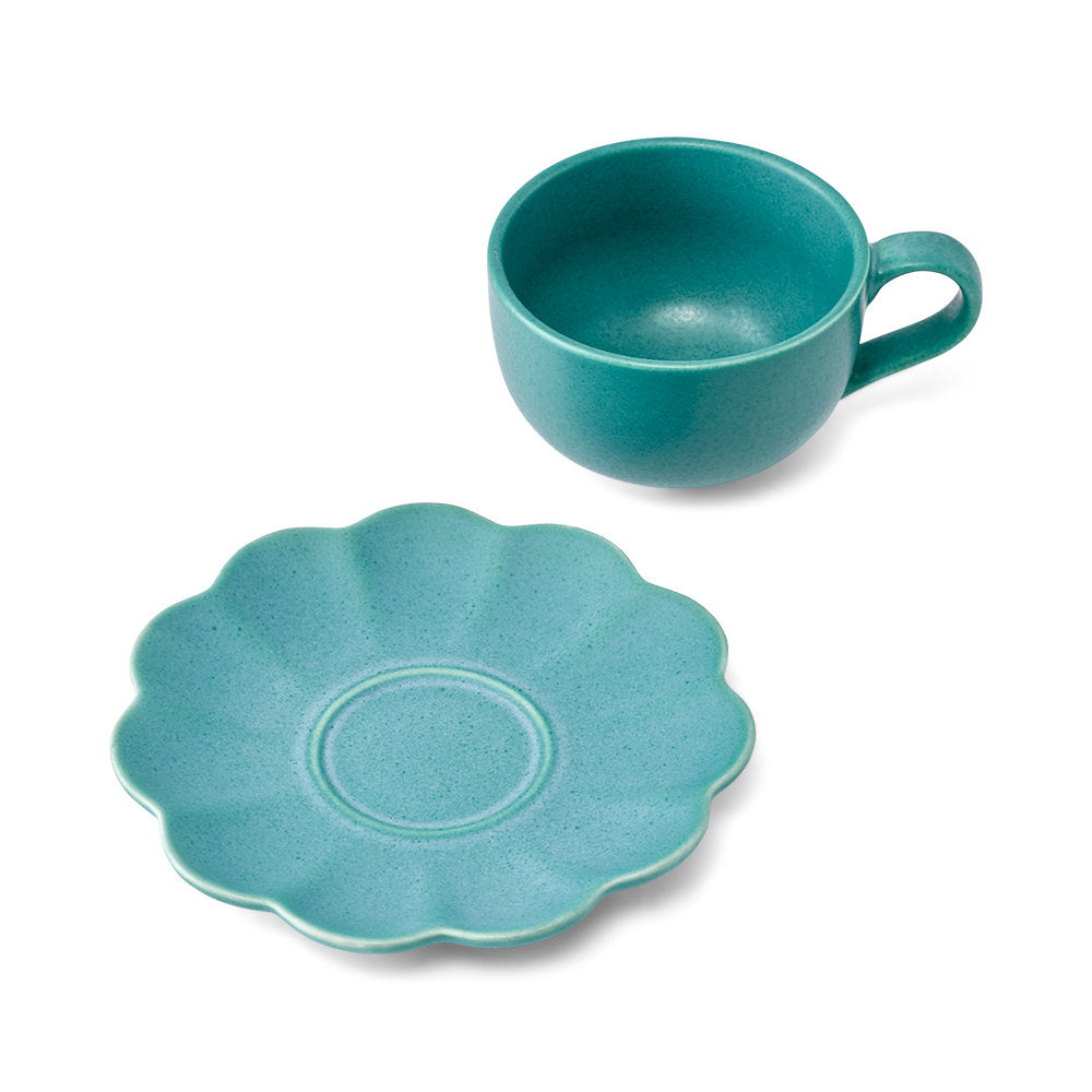 Salt & Pepper Leif Teacup & Saucer Set of 2 240ml