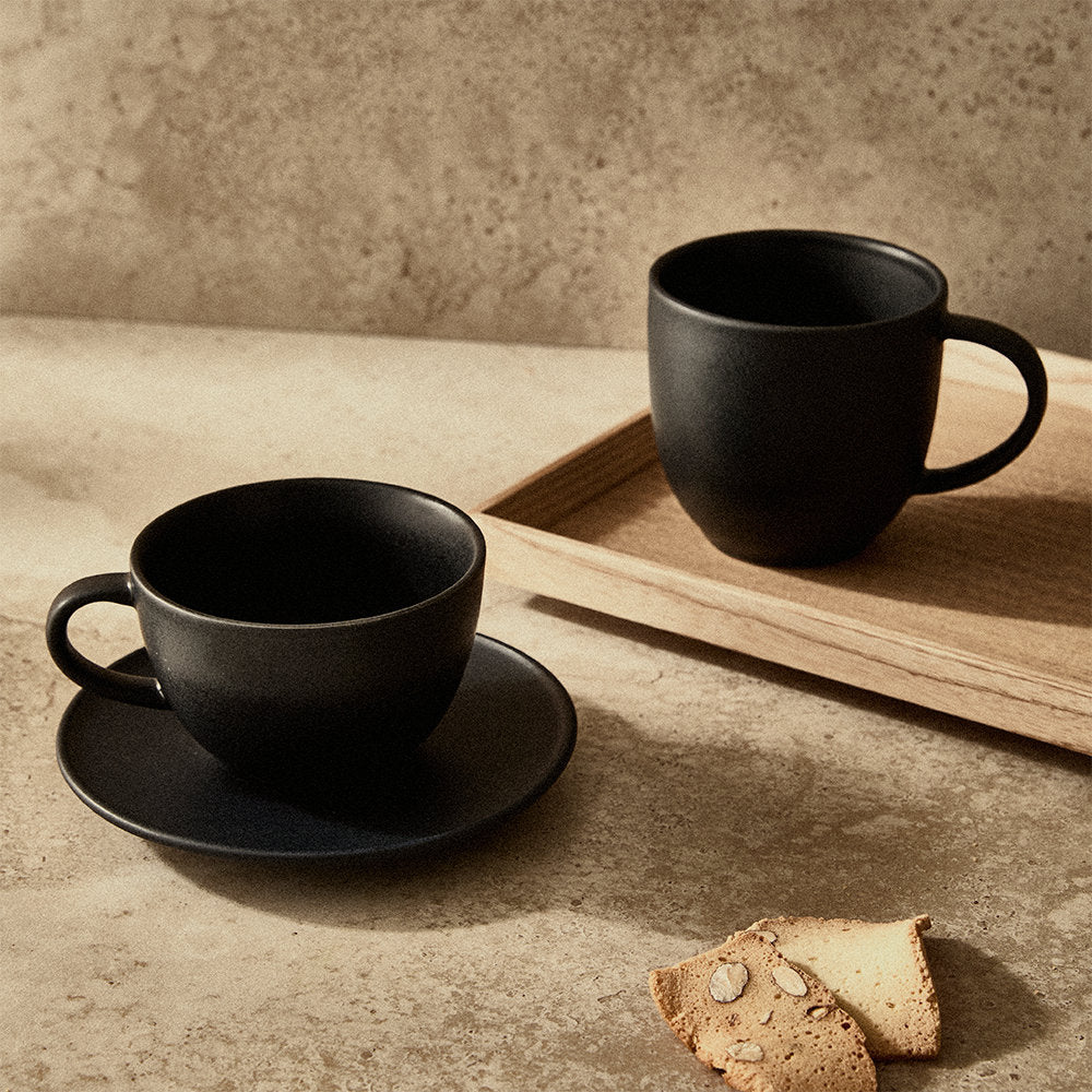 Salt & Pepper Milan Teacup & Saucer 280ml