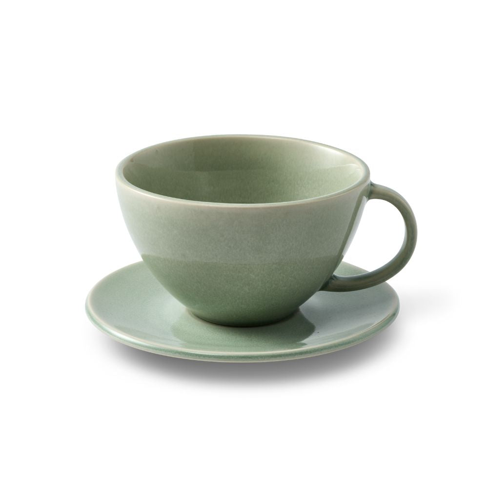 Salt & Pepper Riley Teacups & Saucers 360mL - Set of 4
