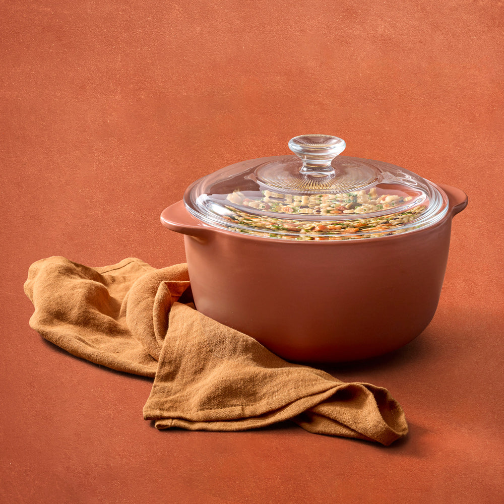 OvenBake Round Casserole Dish Terracotta