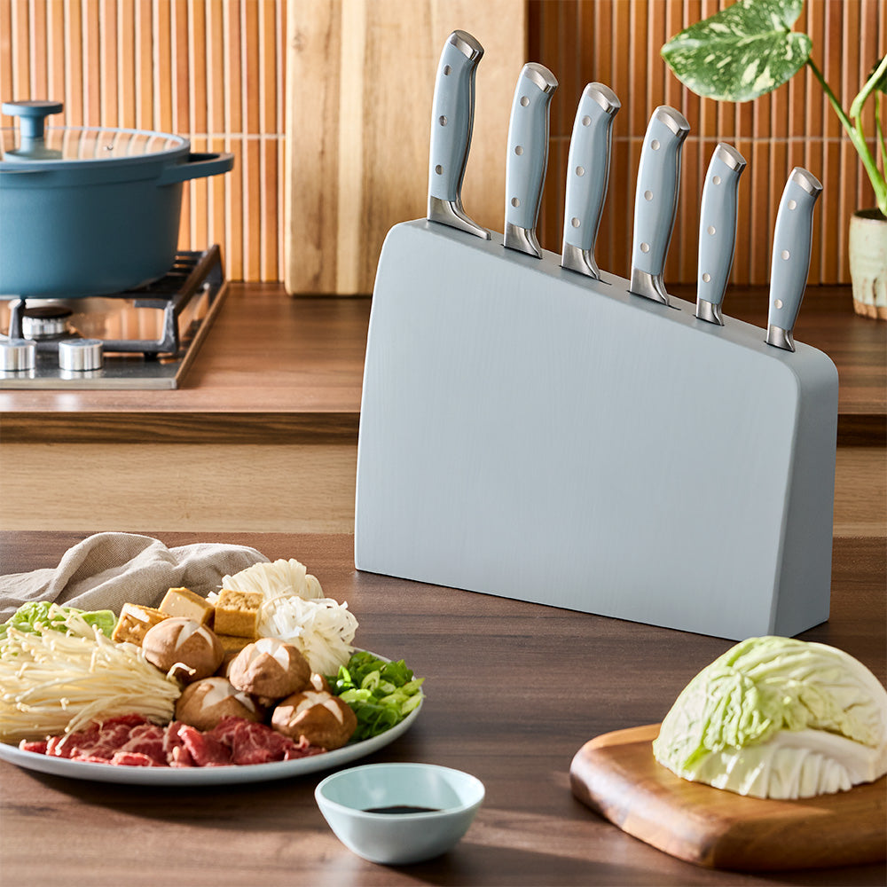 Baccarat Keiko Miro 7 Piece Knife Block