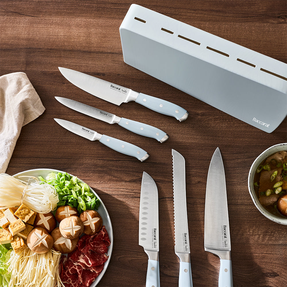 Baccarat Keiko Miro 7 Piece Knife Block