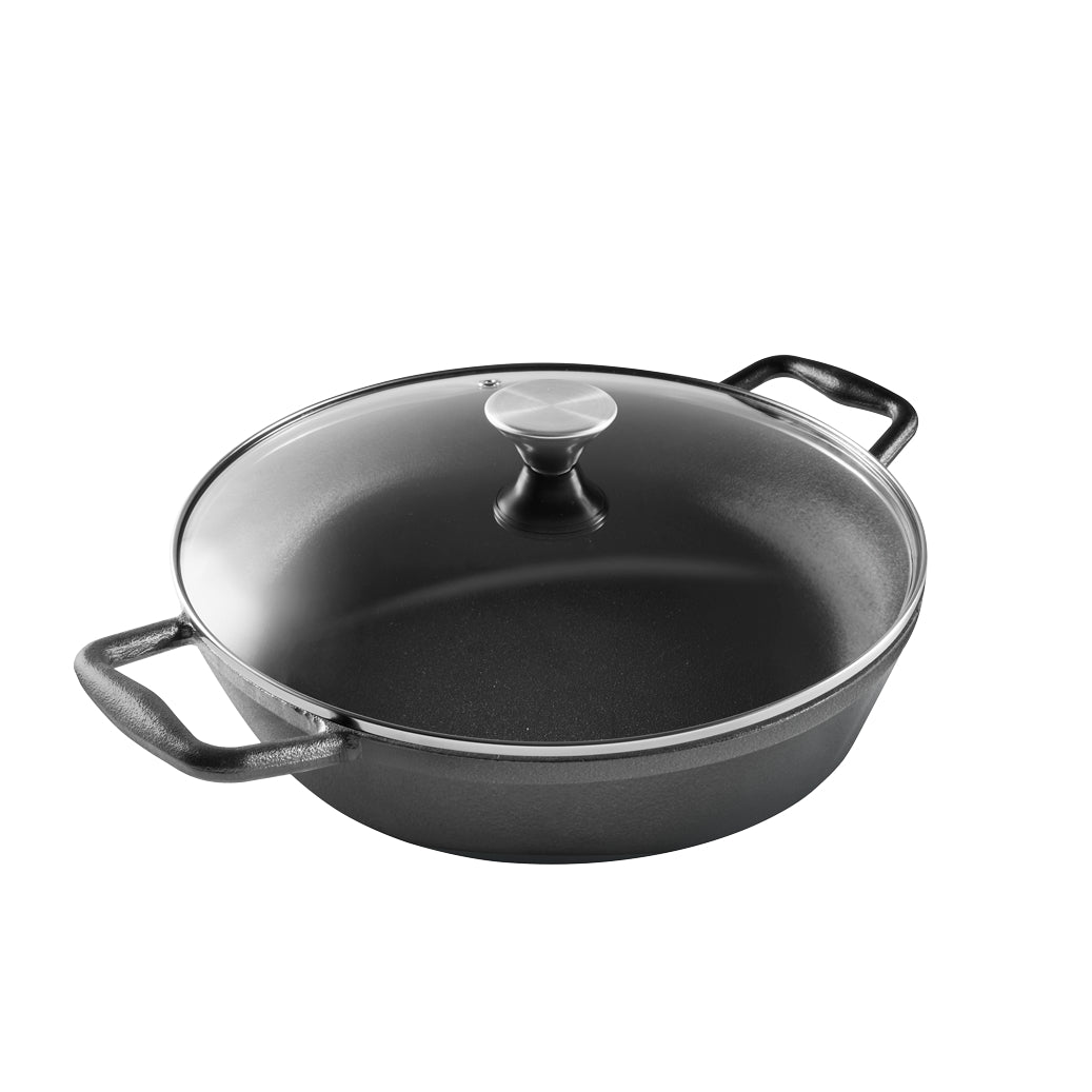 GRYLT Cast Iron Saute Pan With Lid 30cm
