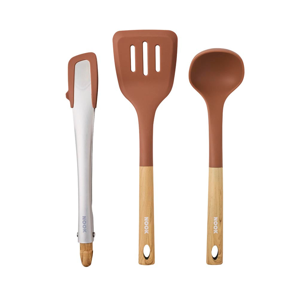 NOOK by Baccarat 9 Piece Cookware Set Terracotta
