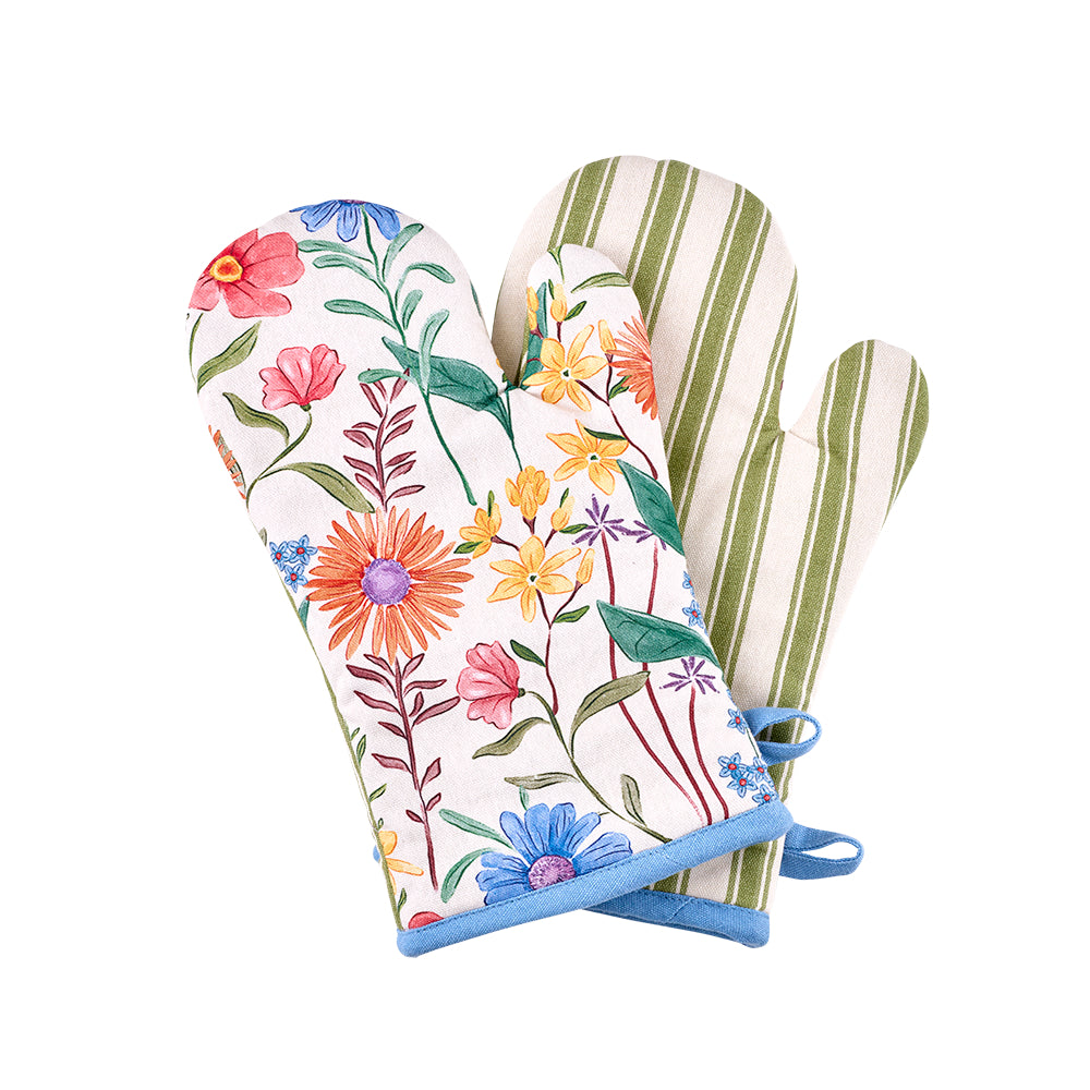 Alex Liddy Country Bloom Set Of 2 Oven Gloves