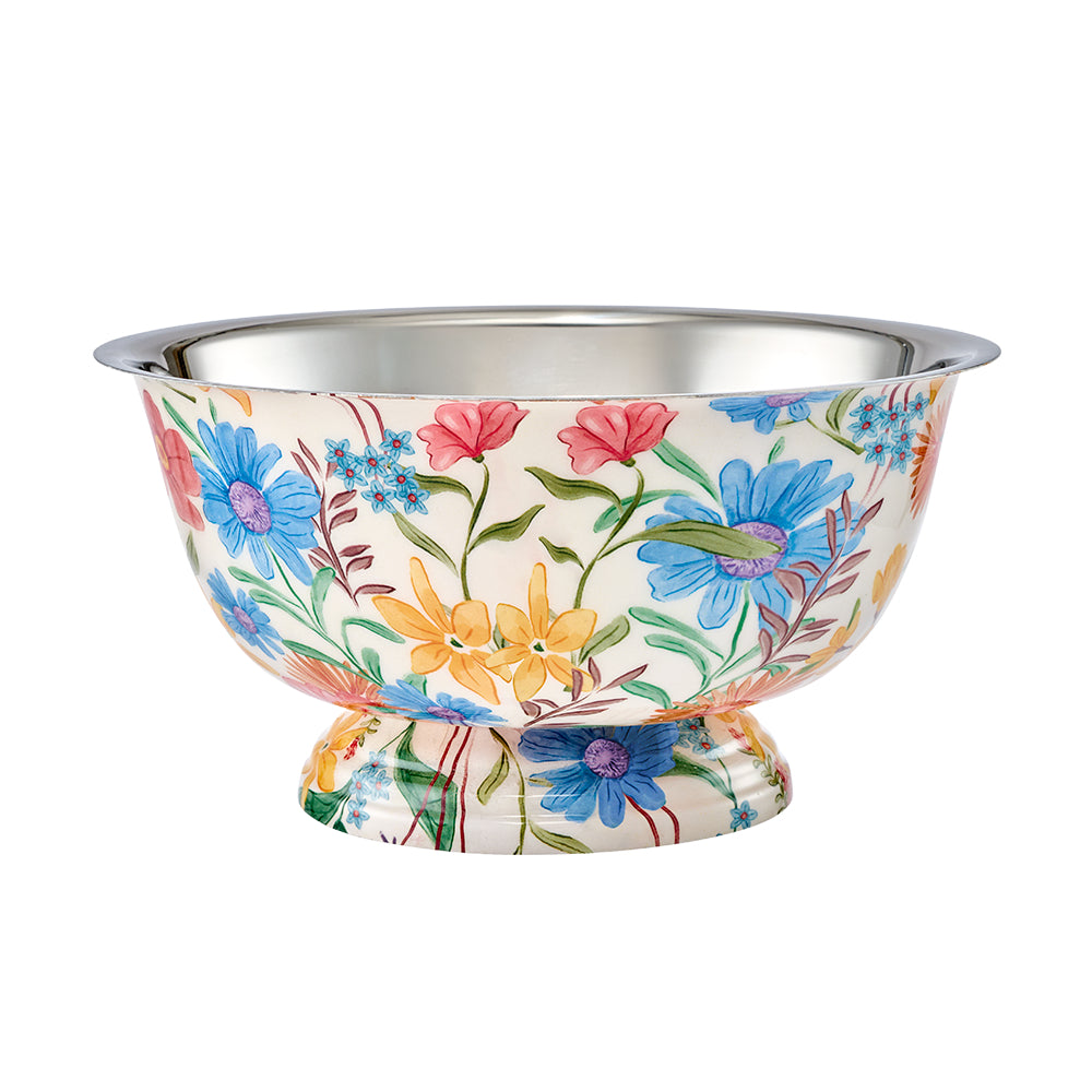 Alex Liddy Country Bloom Stainless Steel Bowl Floral 20cm