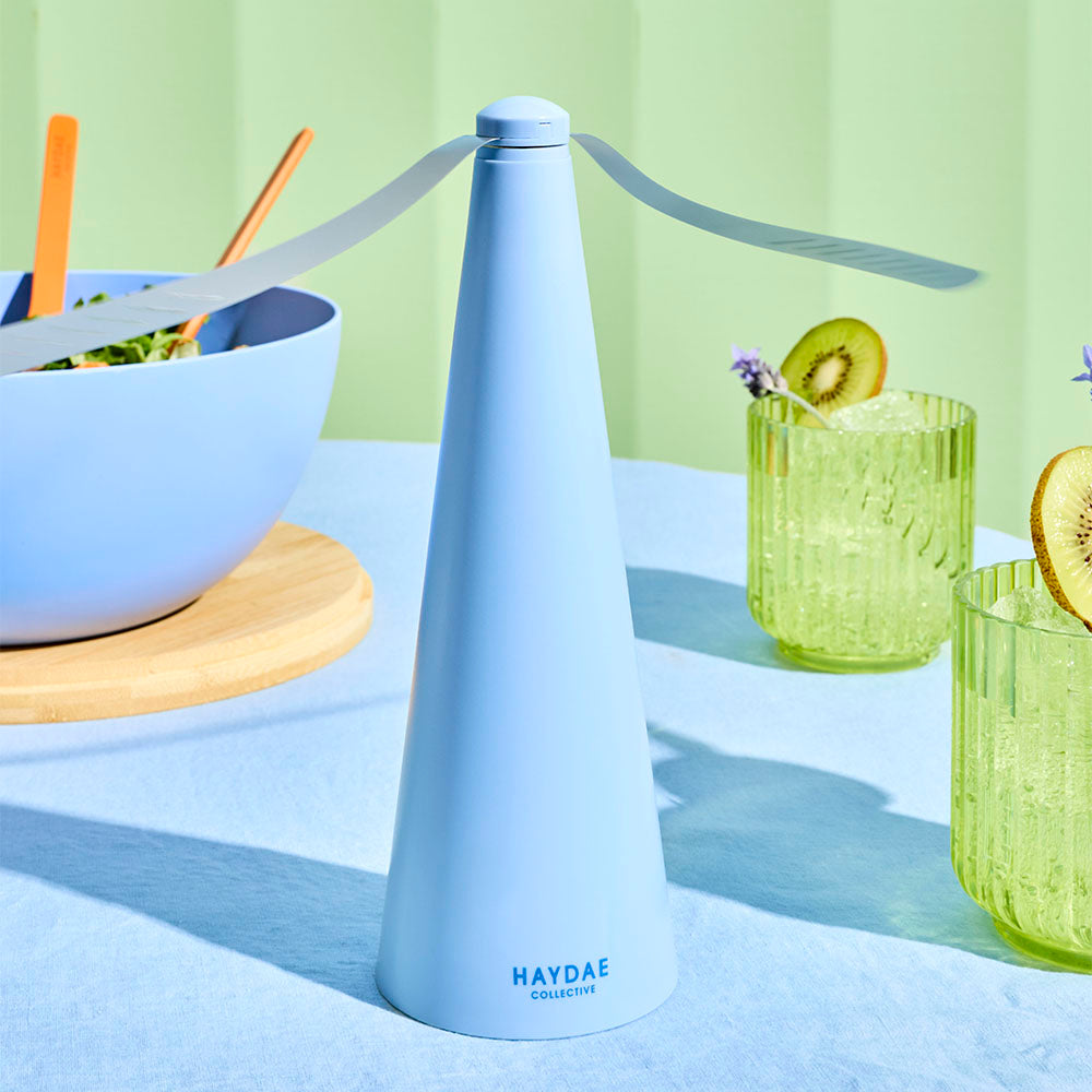 HAYDAE COLLECTIVE Salad Bowl Blue with Servers