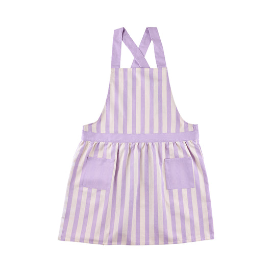 Alex Liddy Country Bloom Apron Lilac Stripe