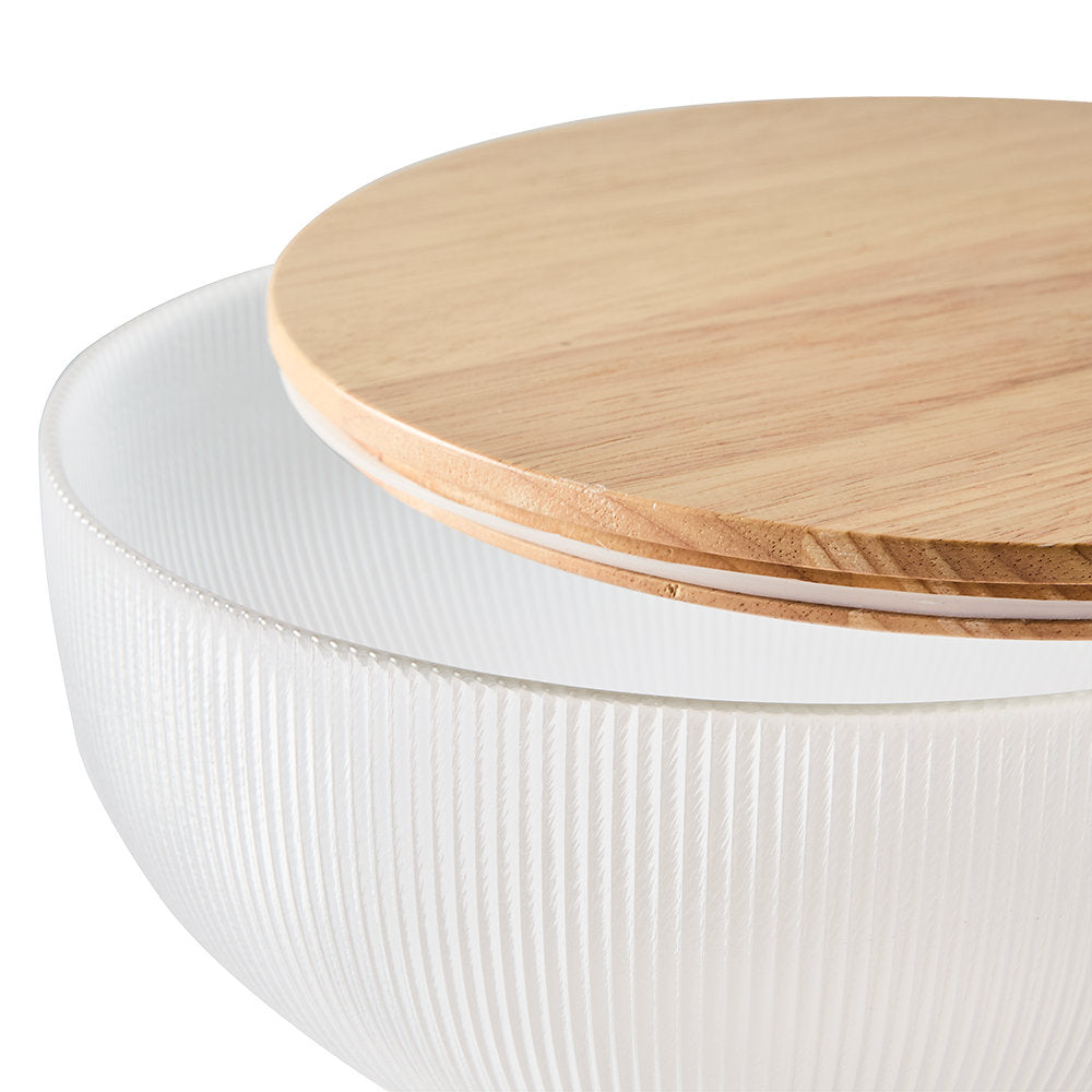 Salt & Pepper Quinn Salad Bowl With Lid