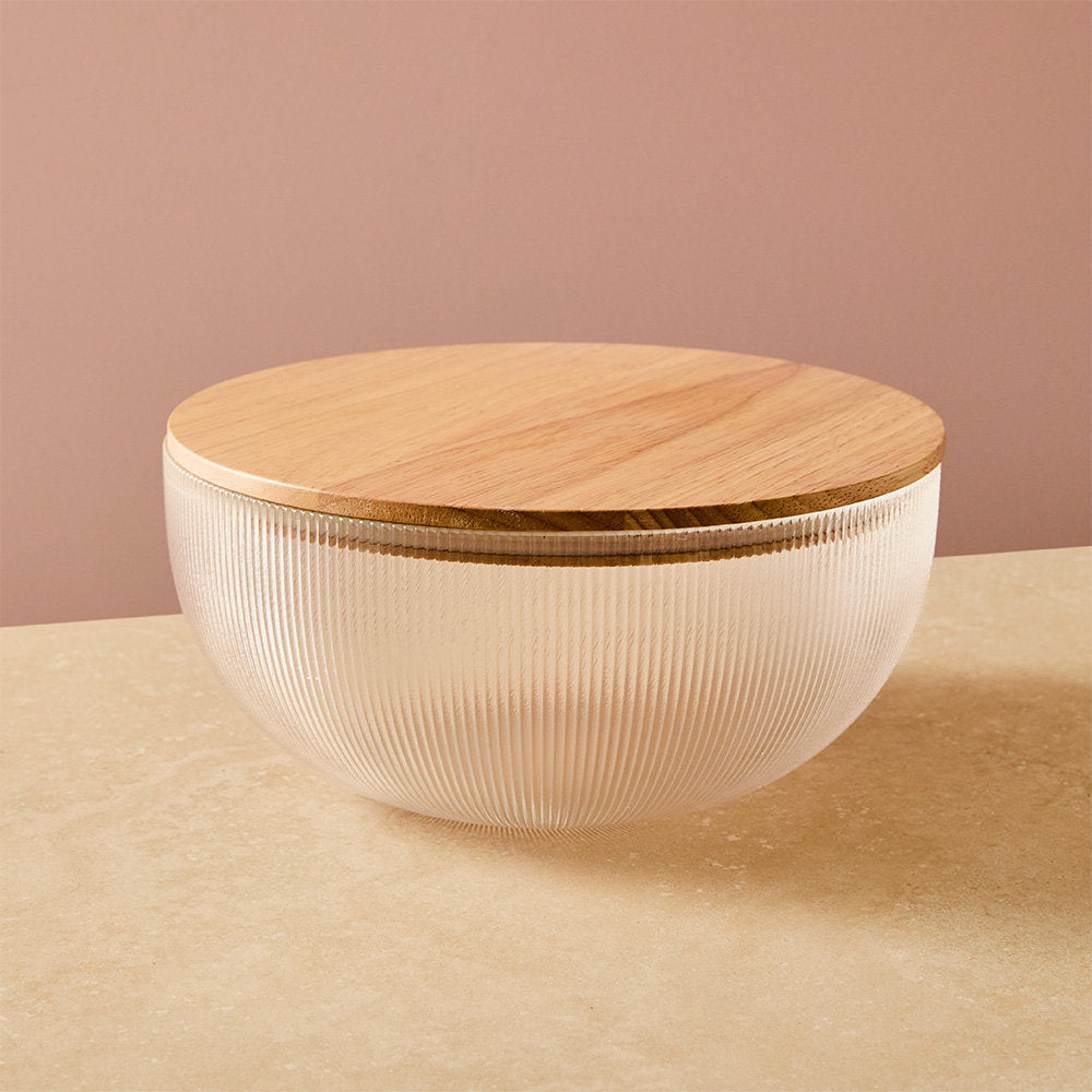 Salt & Pepper Quinn Salad Bowl With Lid