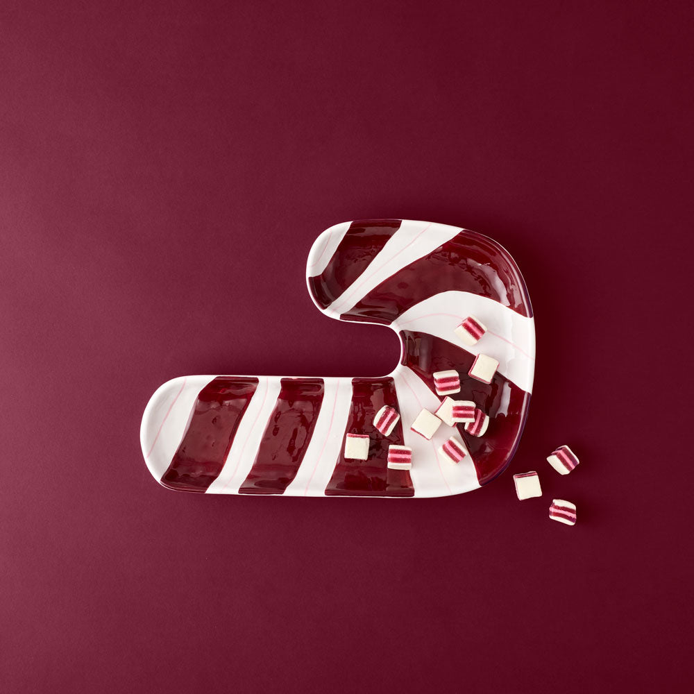 Ambrosia Santas Workshop Candy Cane Plate