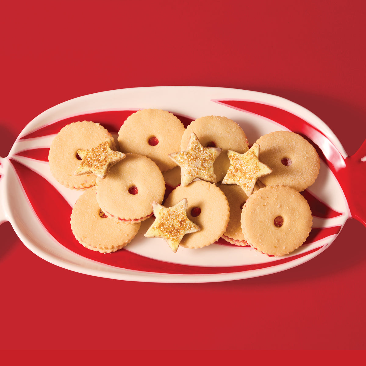 Ambrosia Santas Workshop Candy Serving Platter