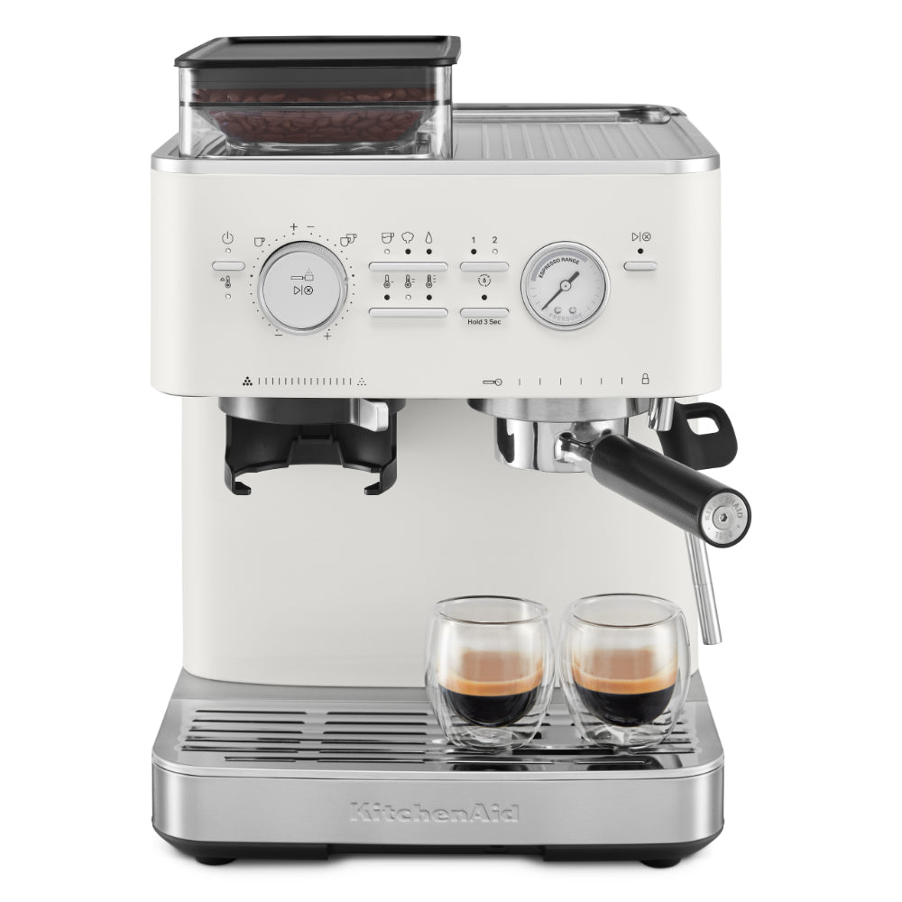 KitchenAid Semi Automatic Espresso Machine With Burr Grinder Porcelain