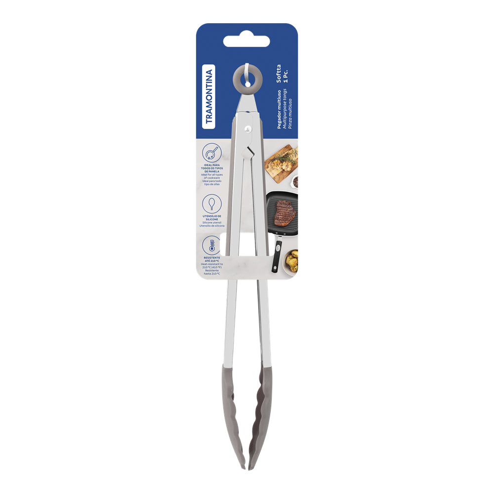 Tramontina Soffta Multipurpose Tongs 34cm Grey