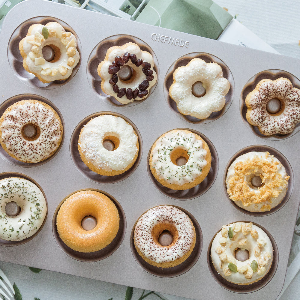 Chefmade 12 Cup Donut Pan Mixed Shapes