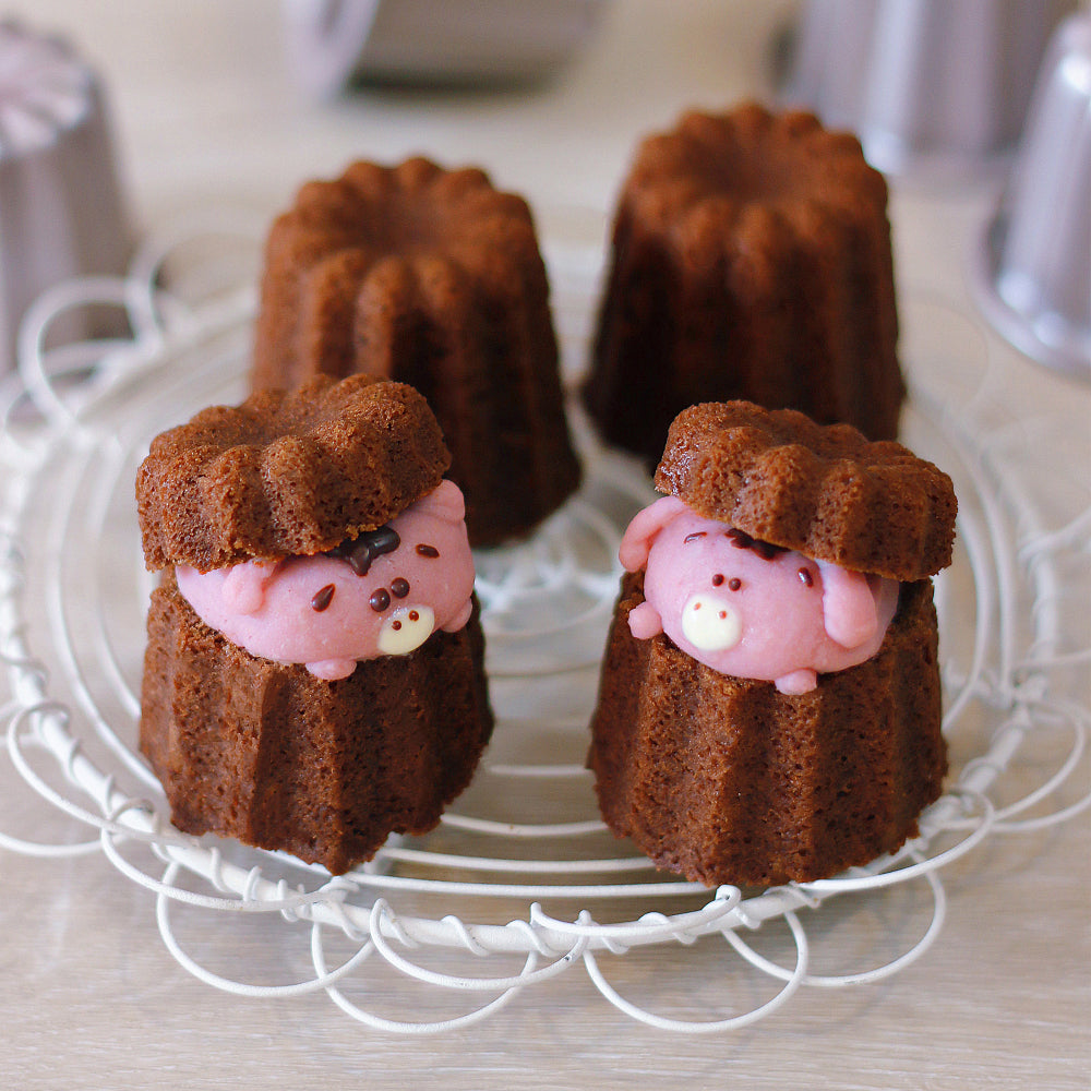 Chefmade Cannele 4 Piece Mould Set