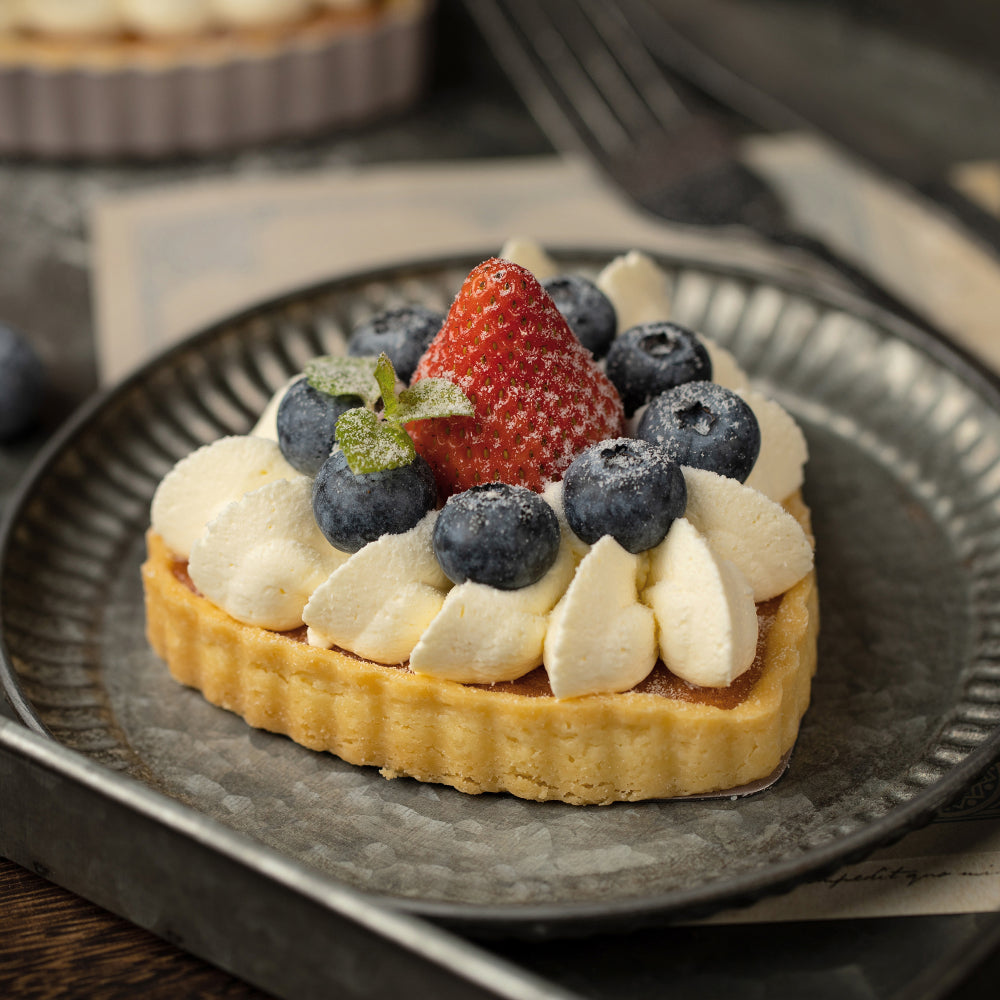 Chefmade Set of 4 Mini Loose Base Heart Tart Pans