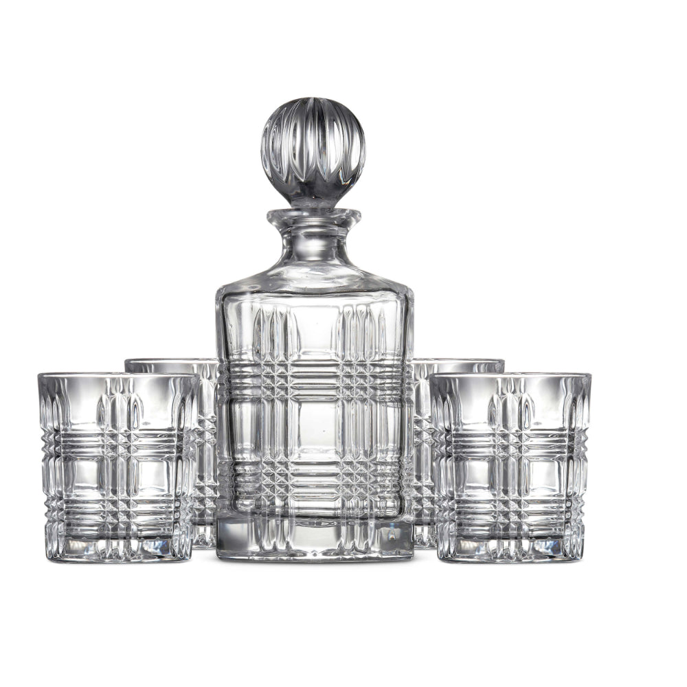 Salt & Pepper Bond Decanter & Tumbler Set - 5 Piece