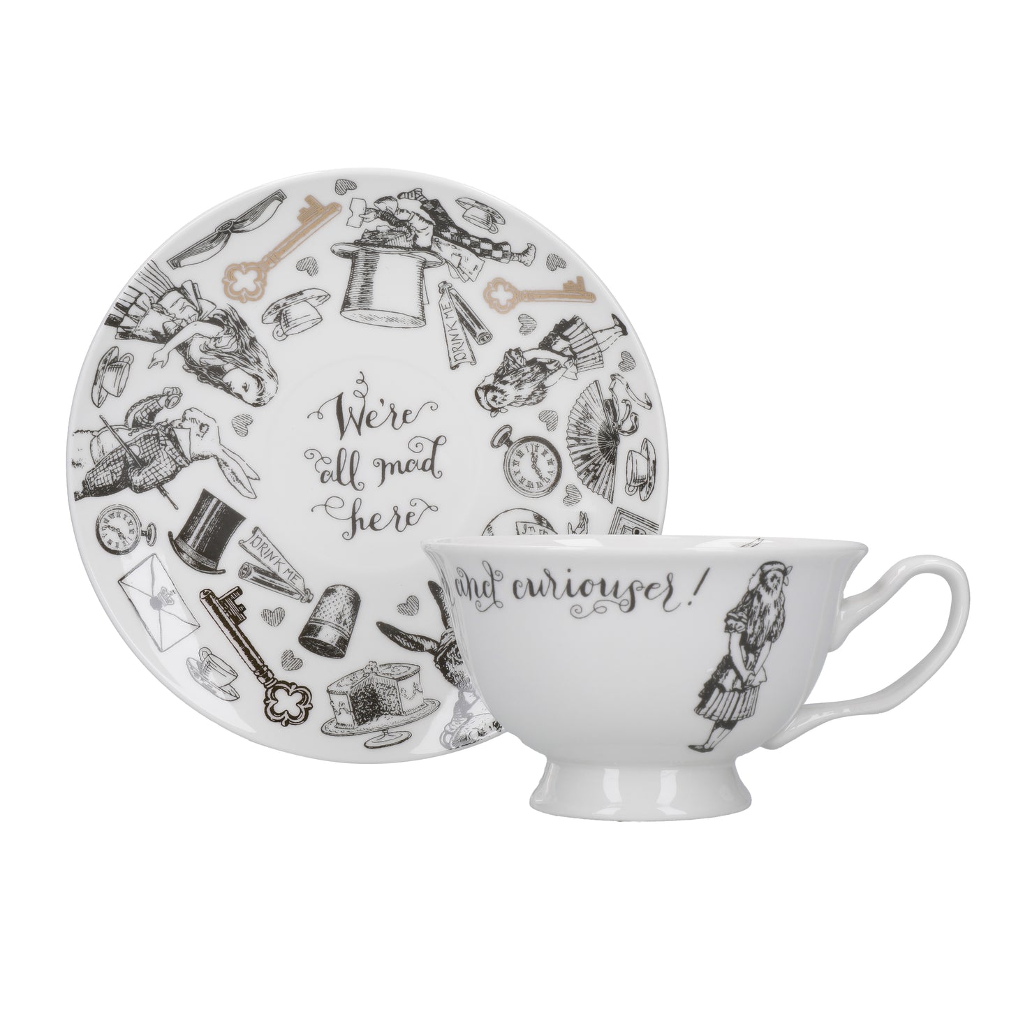 Mikasa x V&A Alice In Wonderland Cup & Saucer 210ml