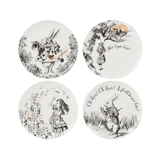 Mikasa x V&A Alice In Wonderland Set of 4 Side Plates
