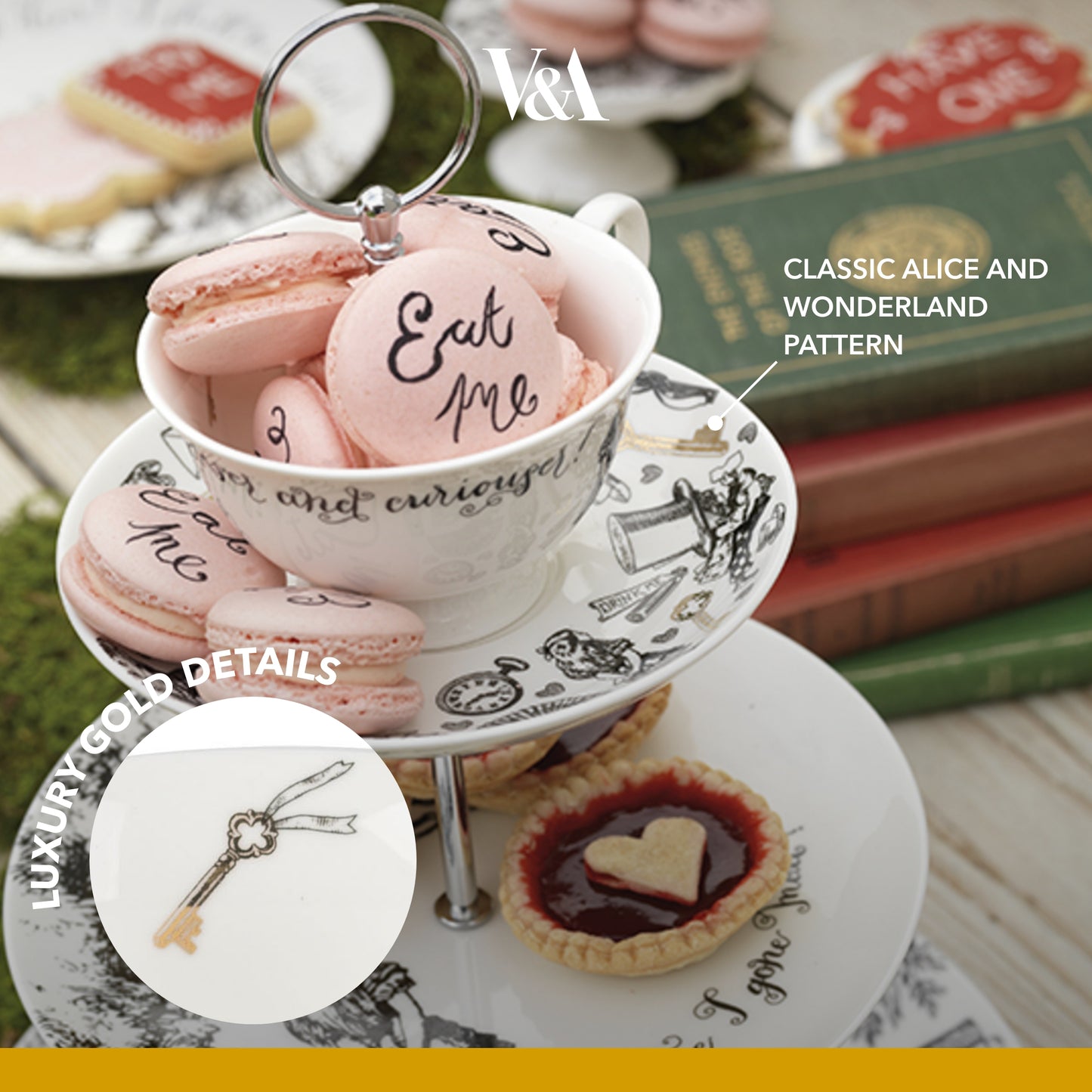 Mikasa x V&A Alice In Wonderland 3 Tier Cake Stand