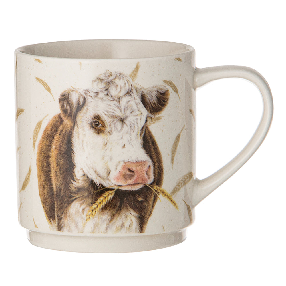 Ashdene Farmyard Faces Set Of 4 Stackable Mugs