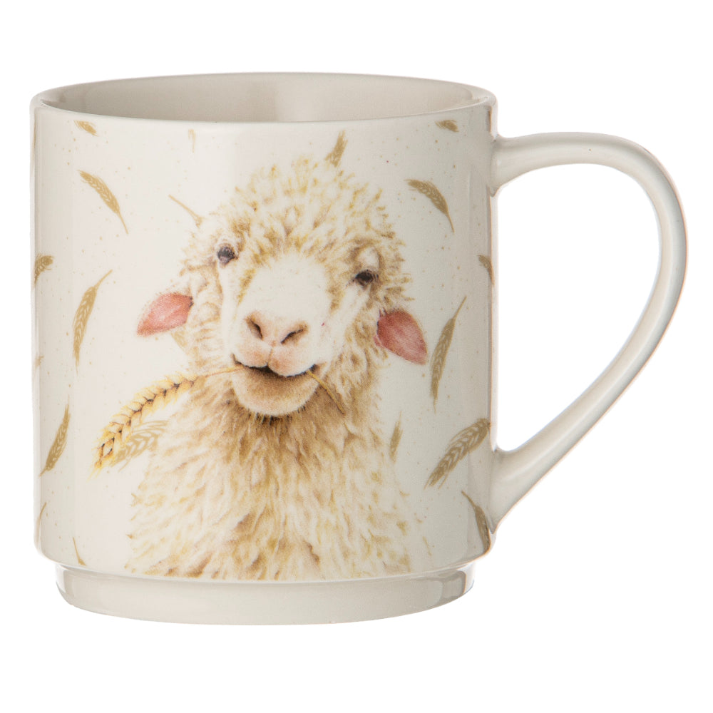 Ashdene Farmyard Faces Set Of 4 Stackable Mugs