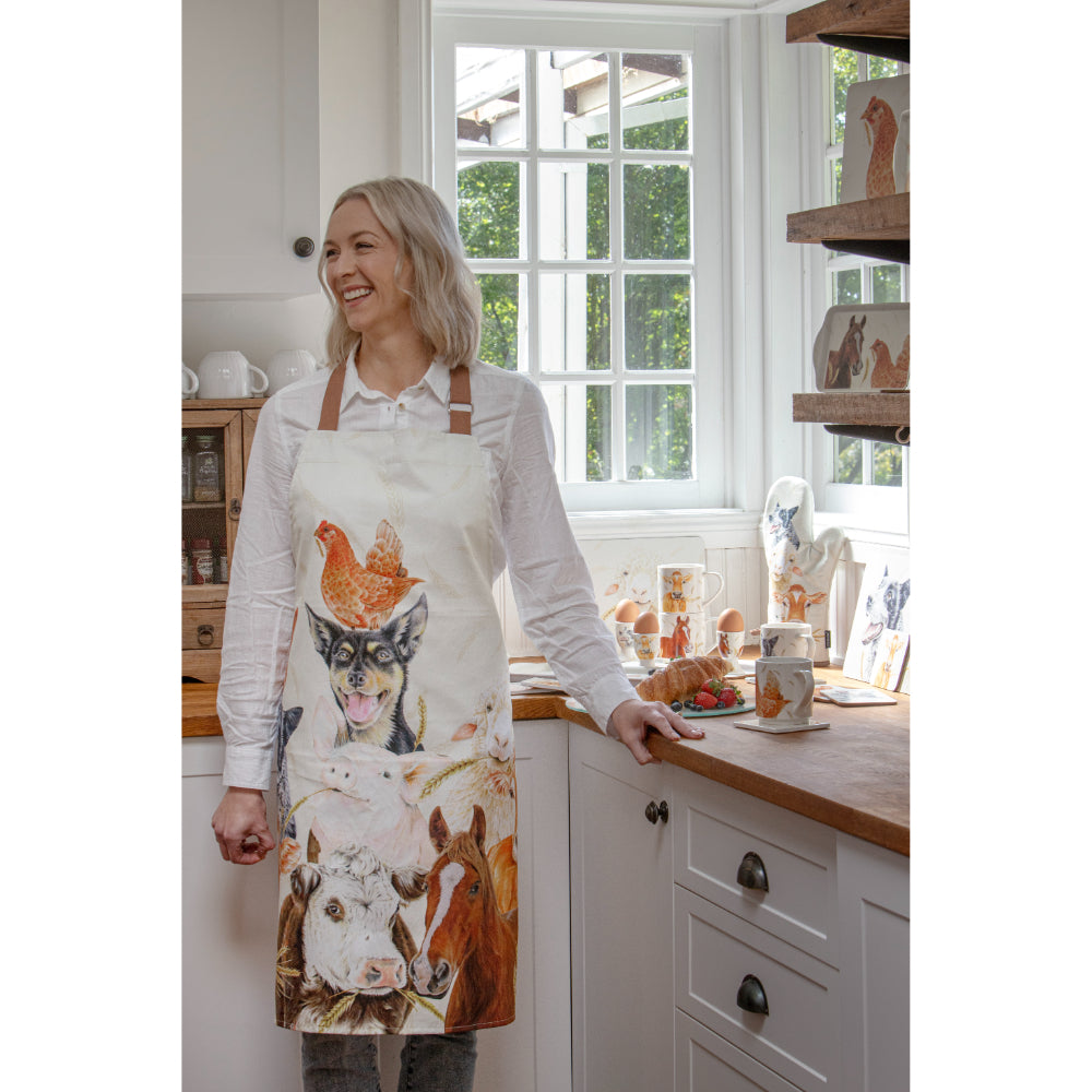 Ashdene Farmyard Faces 2 Apron
