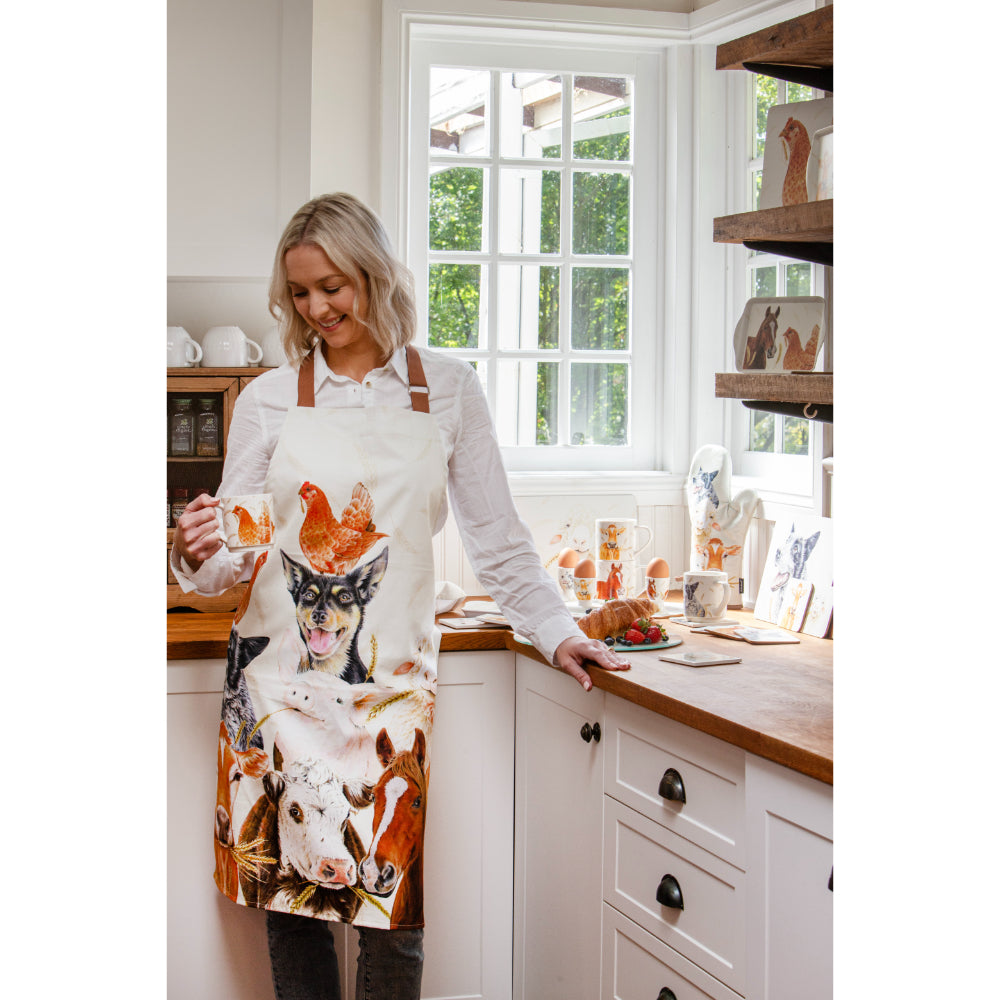 Ashdene Farmyard Faces 2 Apron