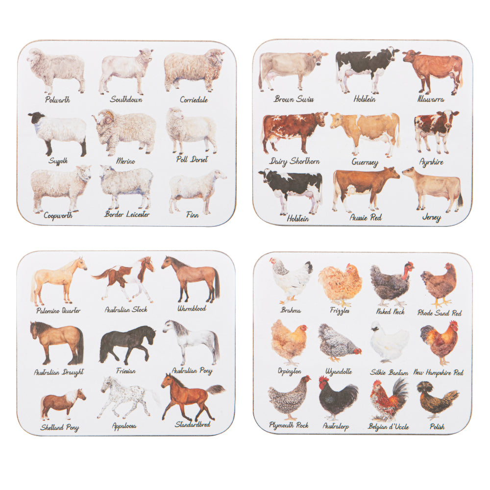 Ashdene Best In Breed Set Of 4 Coasters