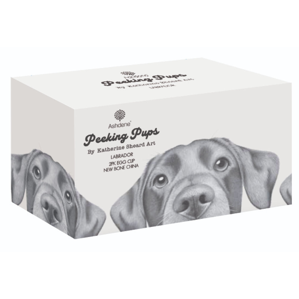 Ashdene Peeking Pups Labrador Set of 2 Egg Cups