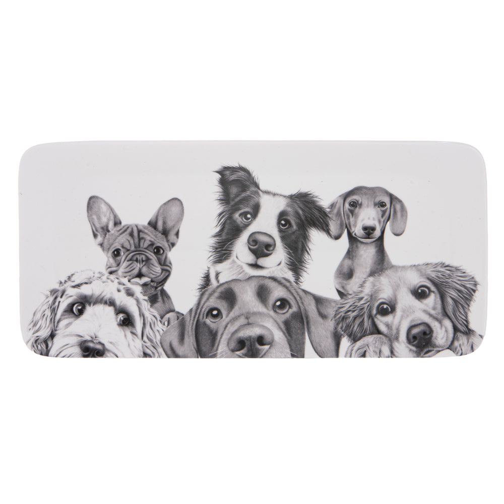 Ashdene Peeking Pups Rectangle Platter
