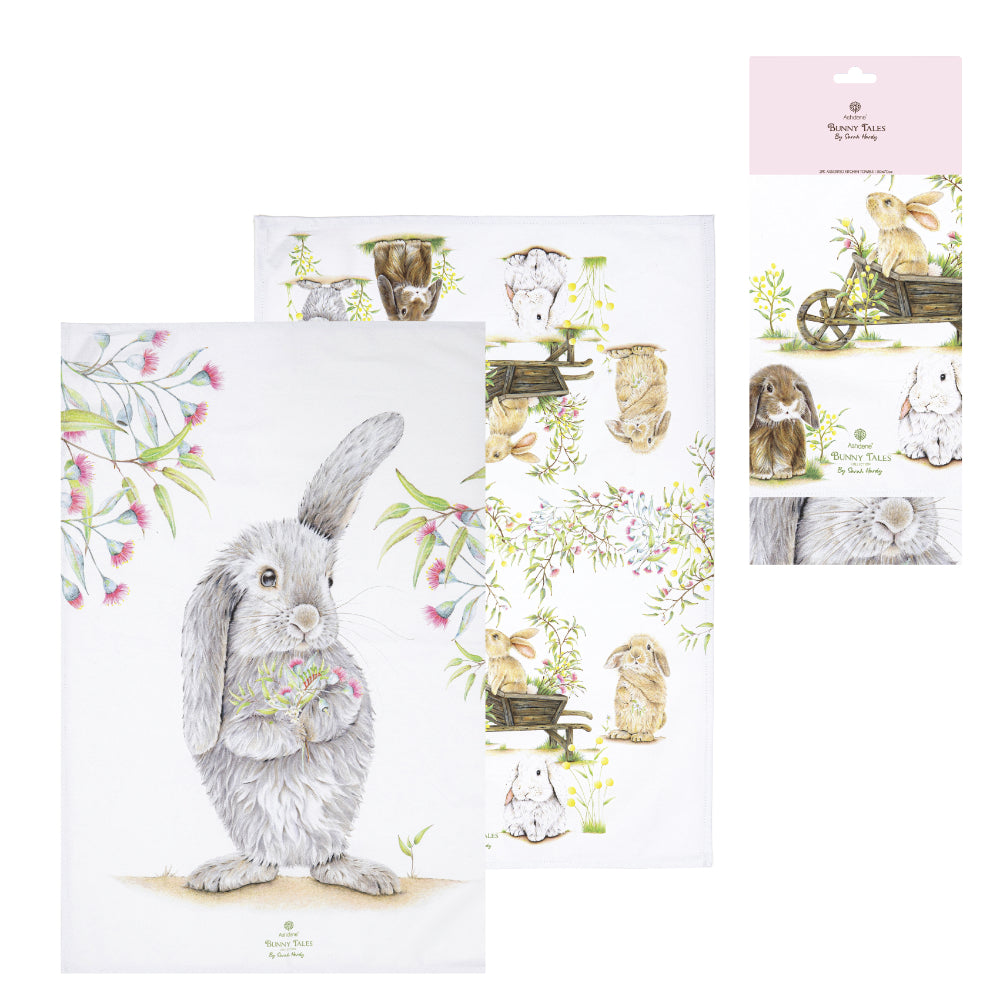 Ashdene Bunny Tales Set of 2 Kitchen Towels