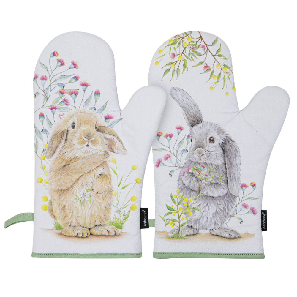 Ashdene Bunny Tales Set of 2 Oven Mitts