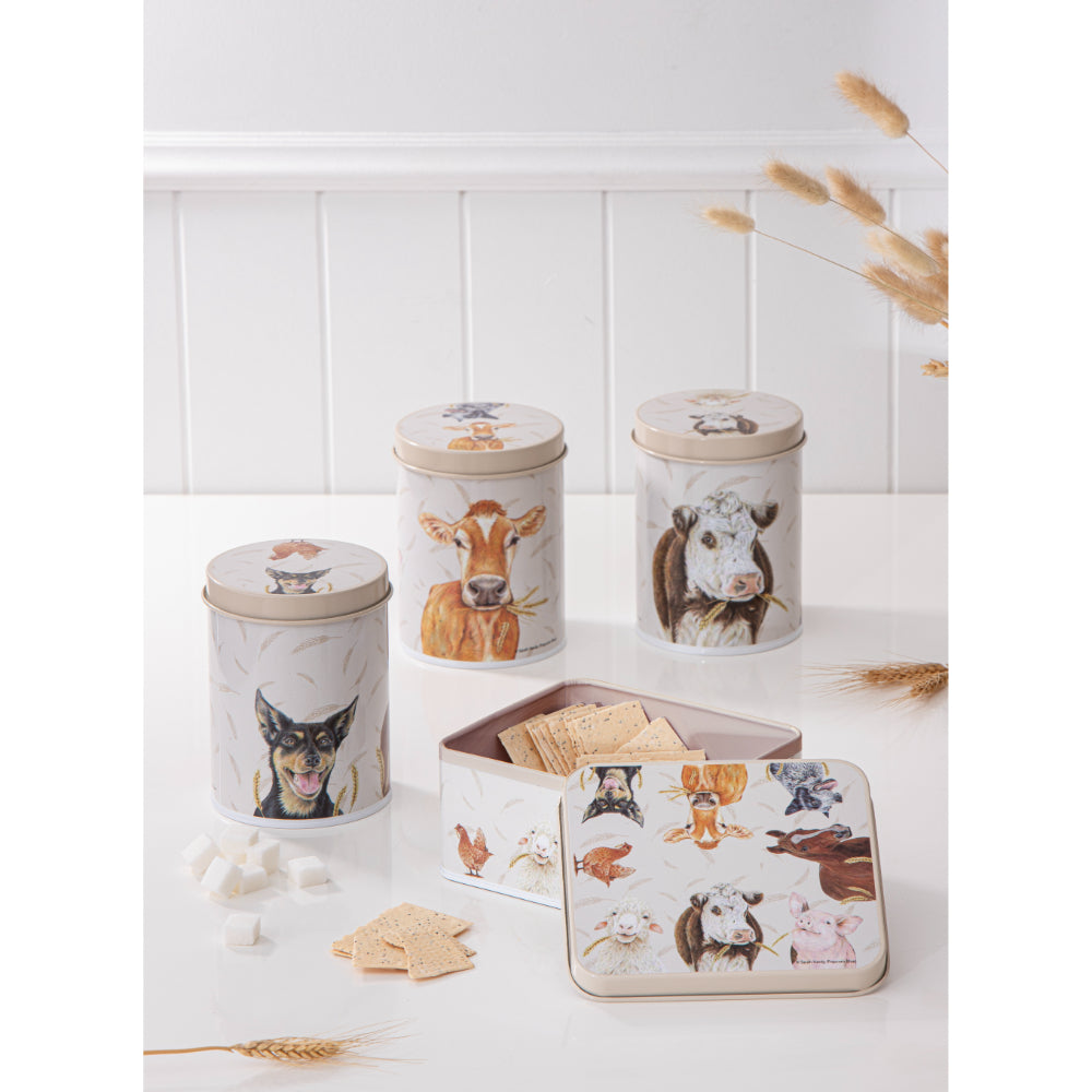 Ashdene Farmyard Faces Set of 3 Canisters