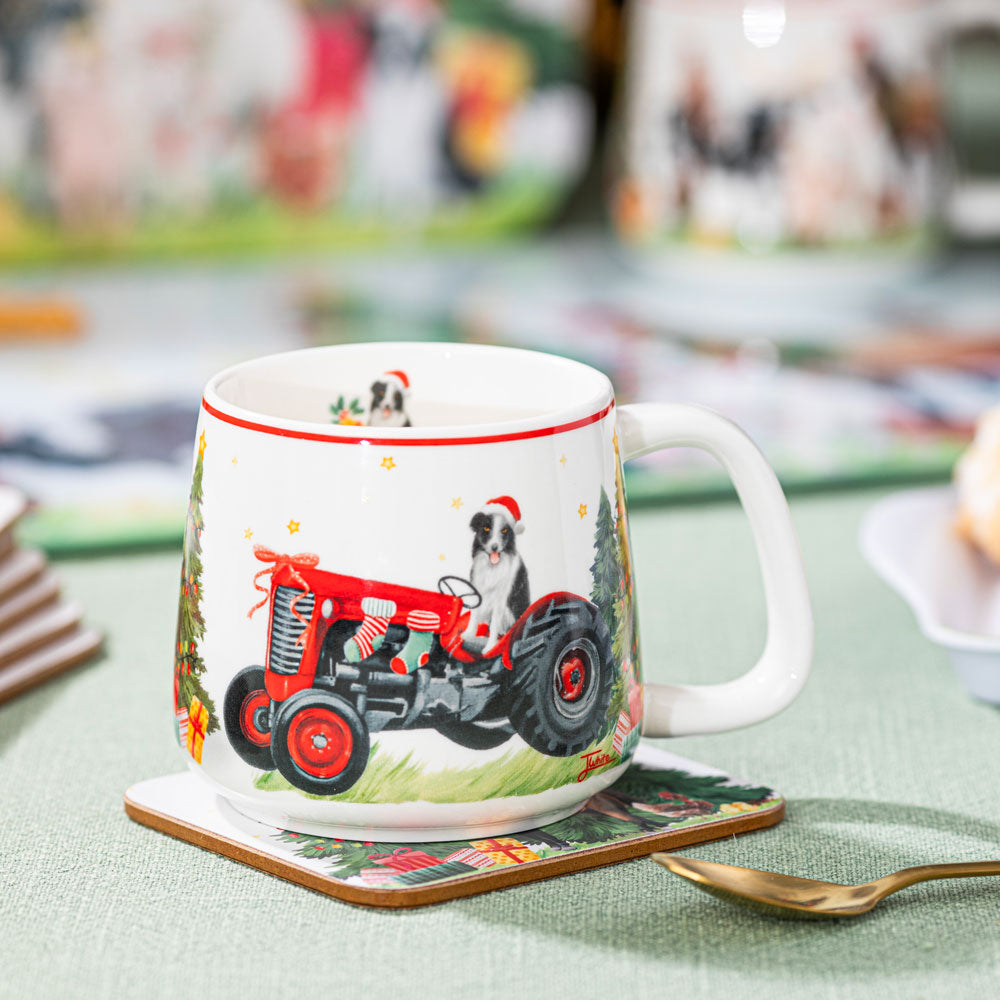 Ashdene Christmas At The Farm Tractor Driver Mug