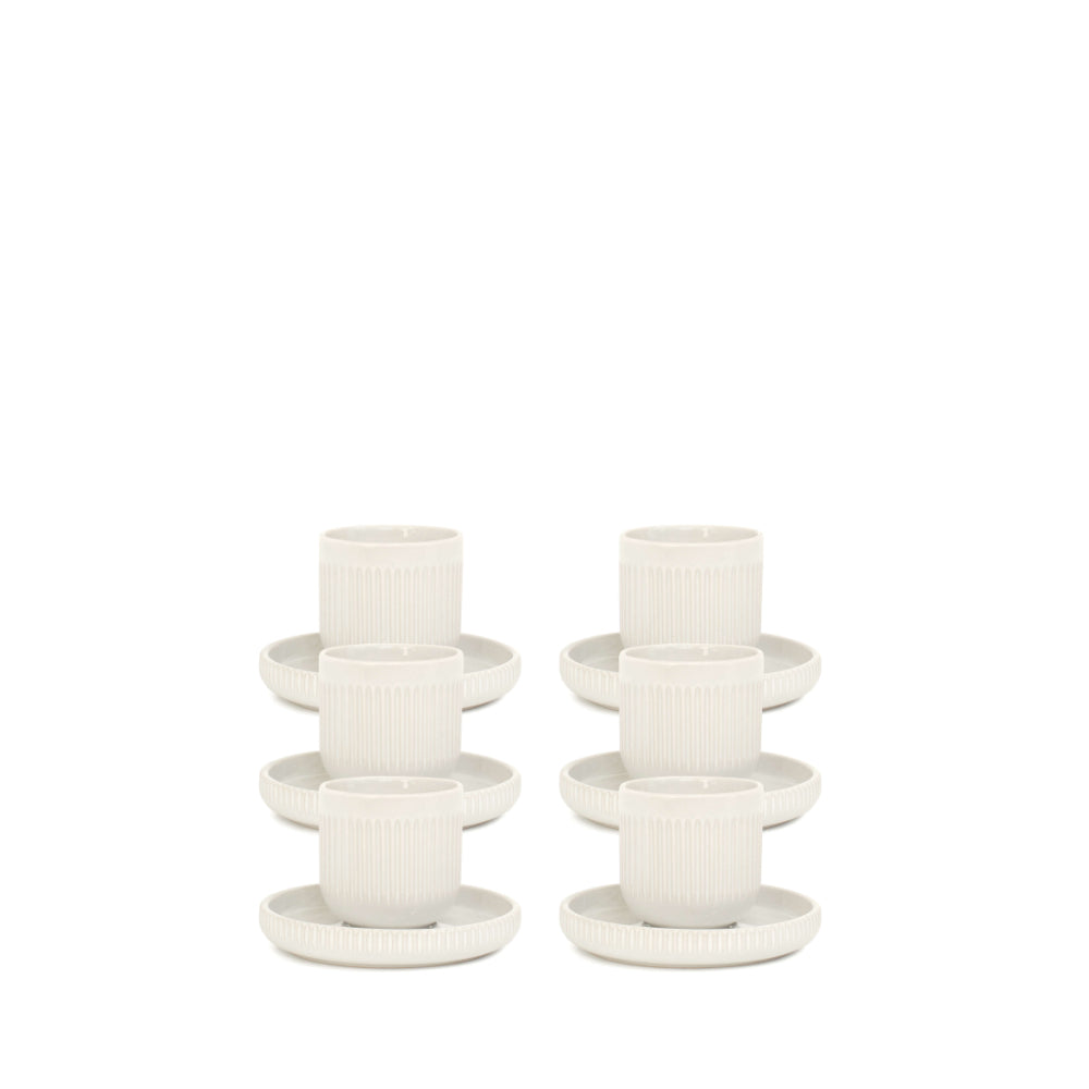 Salt & Pepper Brae Espresso Cups & Saucers 100mL - Set of 4