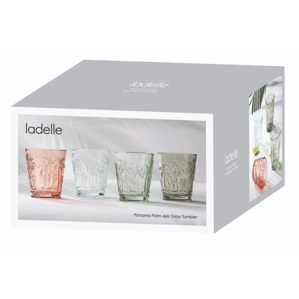 Ladelle Panama Palm Set Of 4 Tumblers