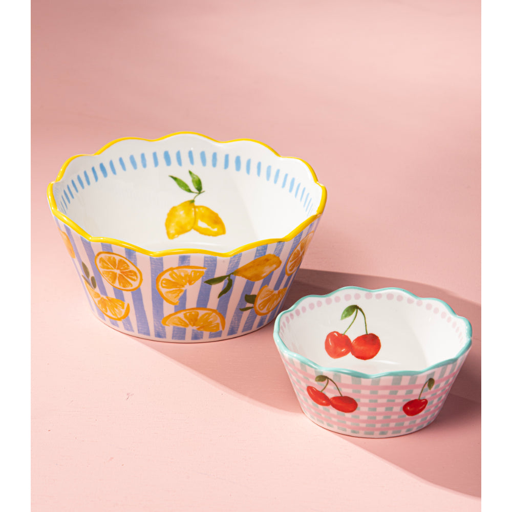 Ladelle Capri Cherry Scallop Bowl