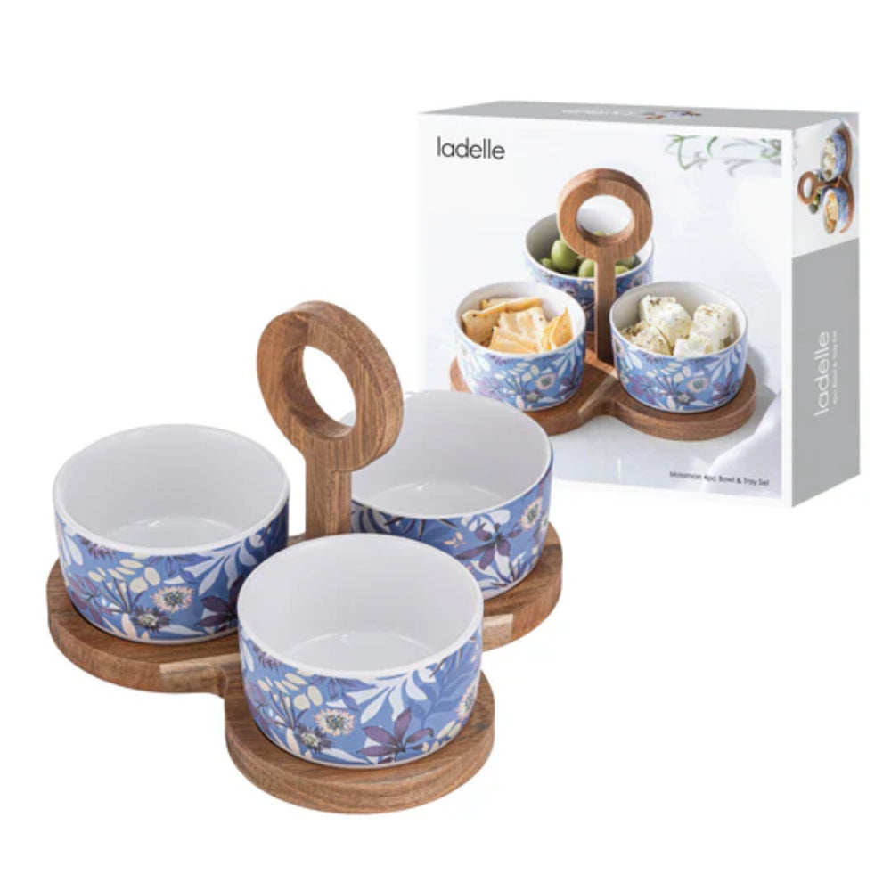 Ladelle Mossman 4 Piece Bowl & Tray Set