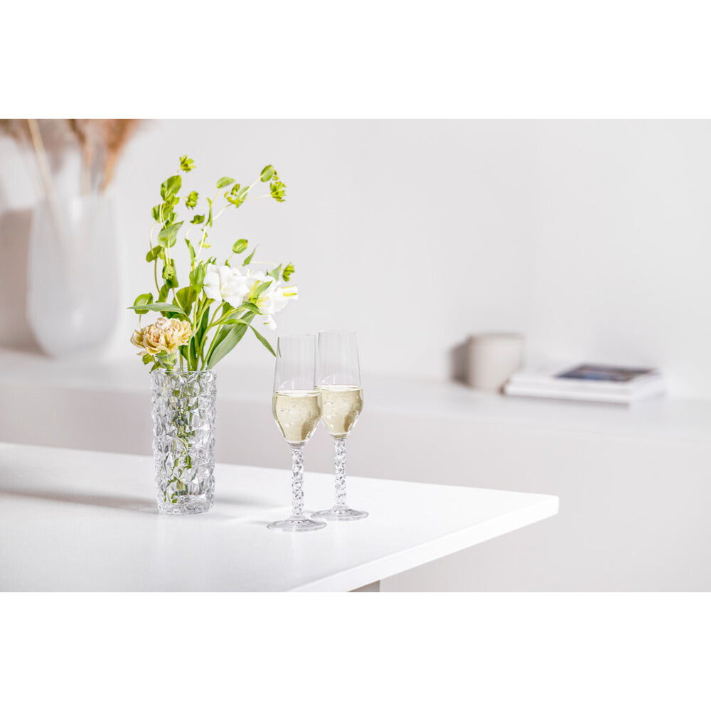 Orrefors Set Of 2 Carat Champagne Glasses 240ml
