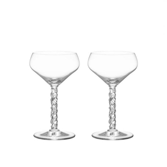 Orrefors Set Of 2 Carat Coupe Glasses 250ml