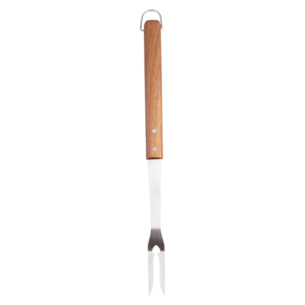 Urban Grill 3 Piece Barbeque Tool Set Acacia Handles With Carry Case