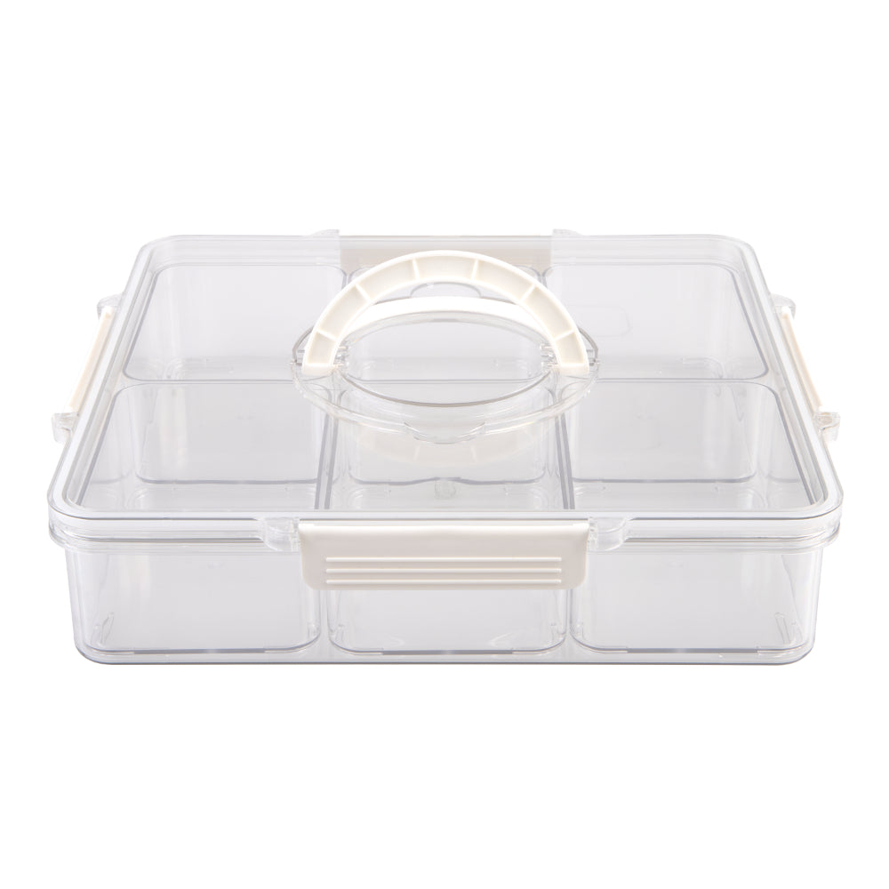 Alfresco Lane Square 6 Compartment Grazing Box With Carry Handles