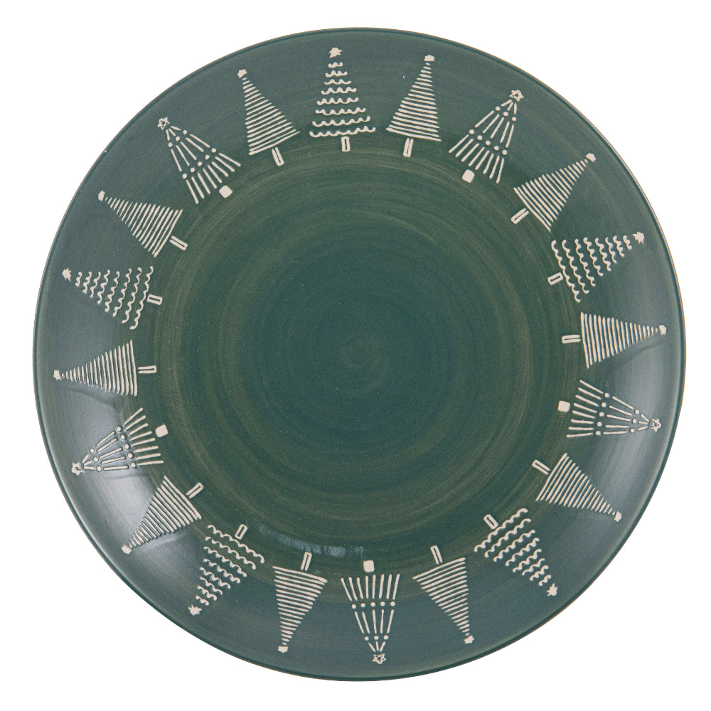 Ladelle Christmas Evergreen Round Platter