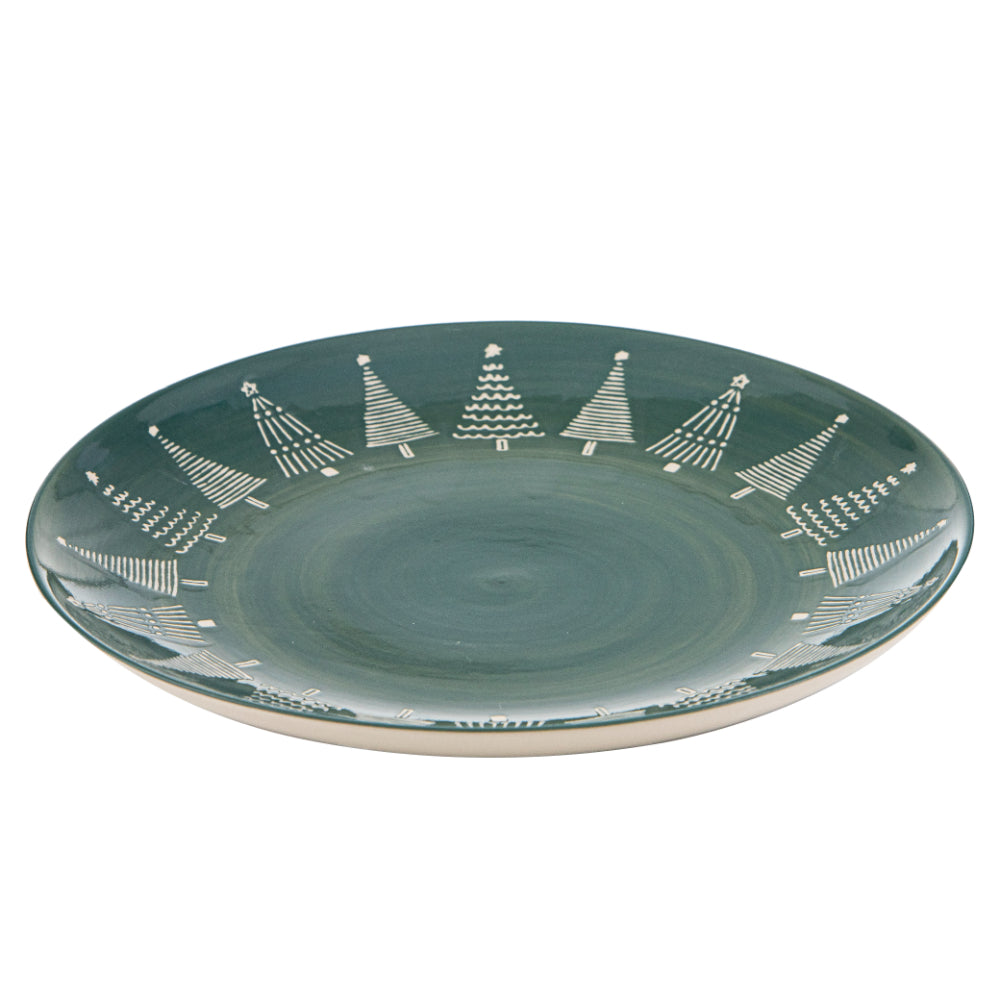 Ladelle Christmas Evergreen Round Platter