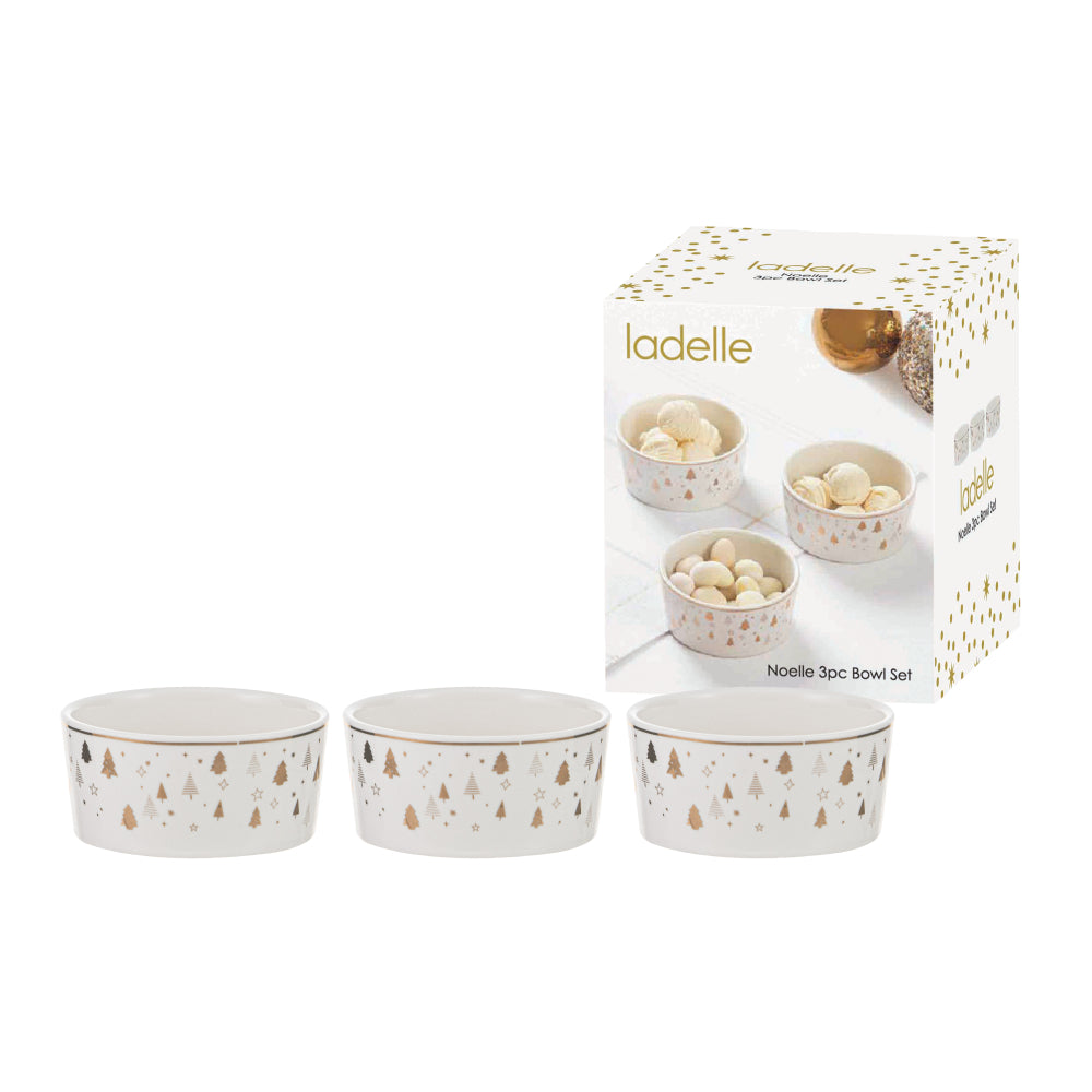 Ladelle Noelle 3 Piece Bowl Set