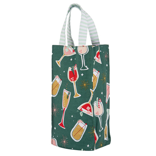 Ladelle Lets Get Merry Double Wine Bag