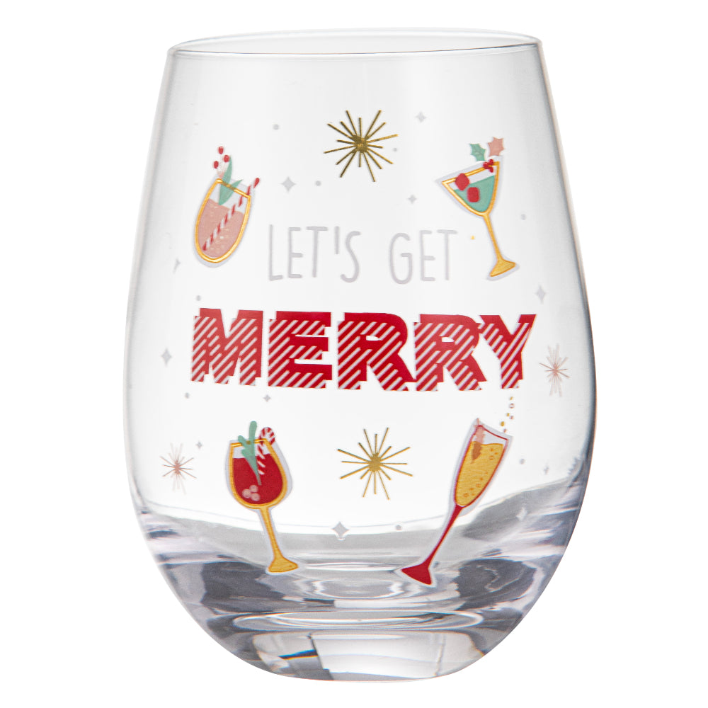 Ladelle Lets Get Merry Glass & Coaster Set