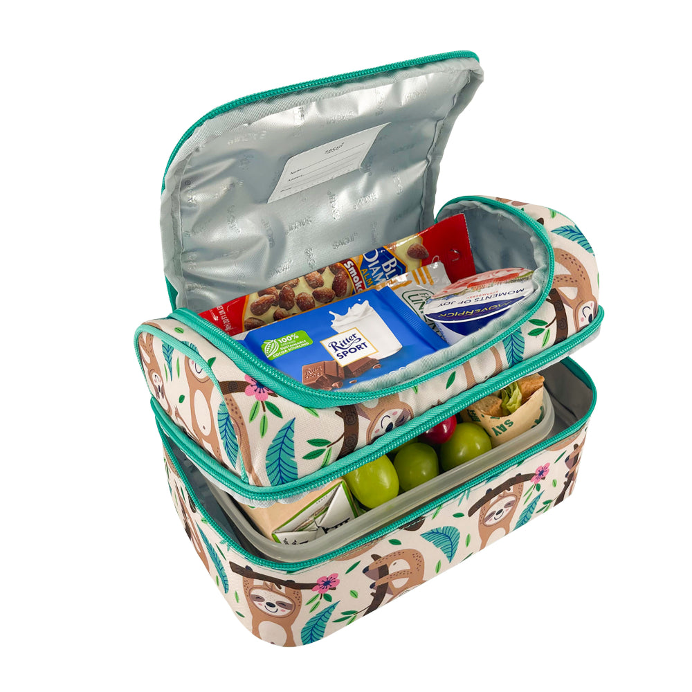 Sachi 'Style 235' Insulated Double Decker Lunch Bag Sleepy Sloths